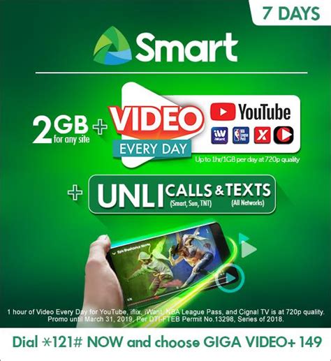 smart lte sim card internet promo|Smart Prepaid's Giga Video data promo.